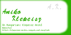 aniko klepeisz business card